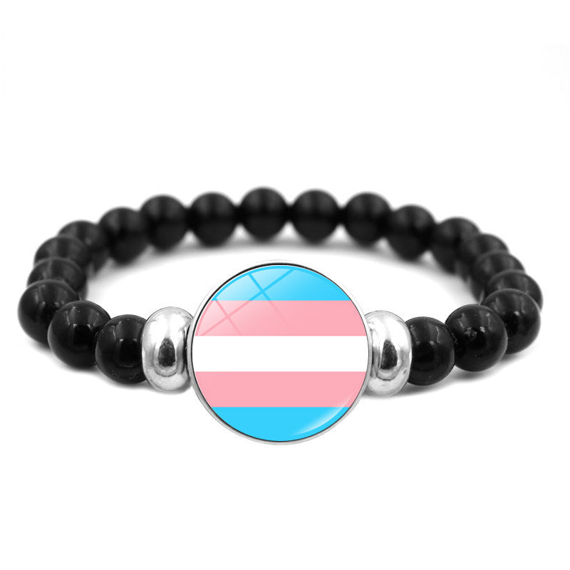 Pulsera de cuentas hechas a mano de tiempo iridiscente al por mayor